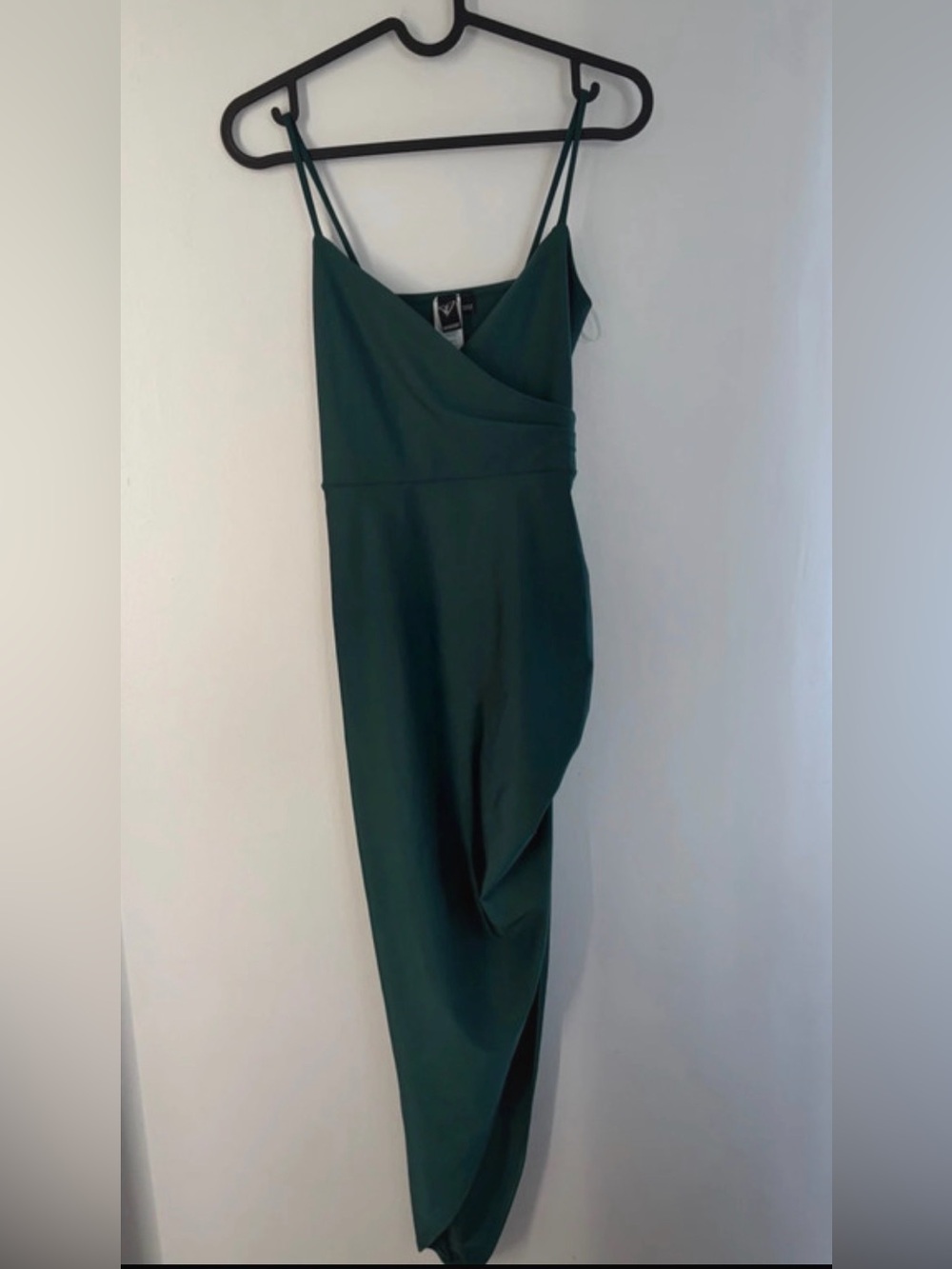 Windsor Deep Green Spaghetti Strap Midi Dress